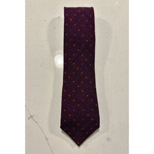 Ted Baker 100% Wool Polka Dot Knit Necktie in Purple